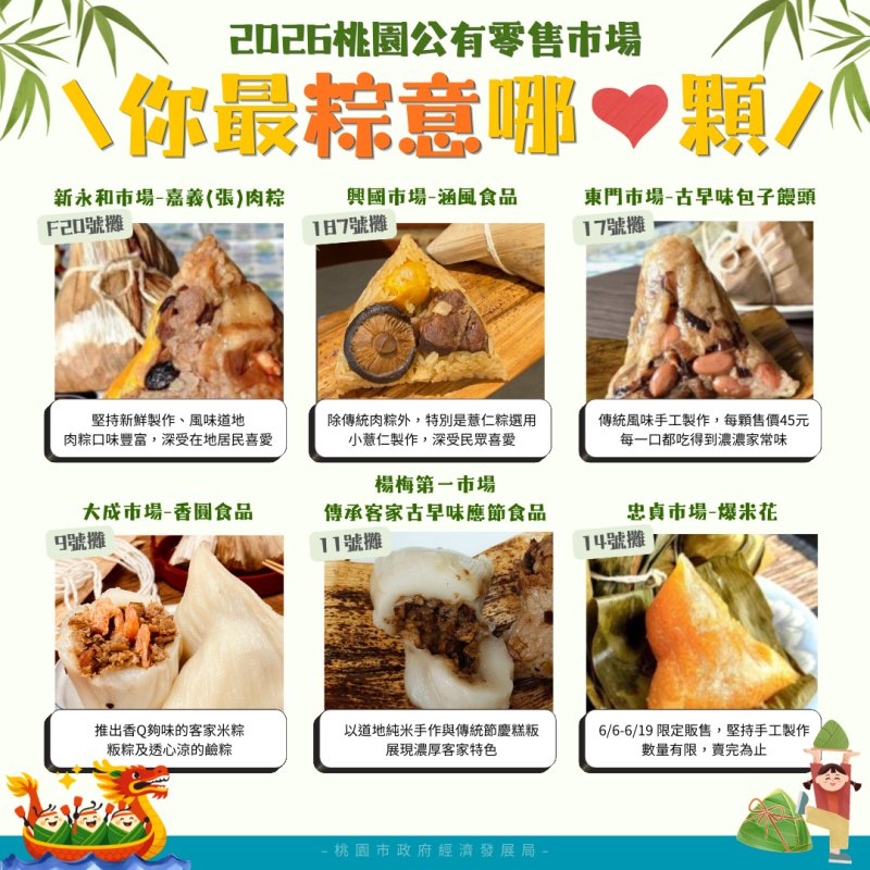 端午佳節飄粽香　桃園市場人氣名粽推薦一次看