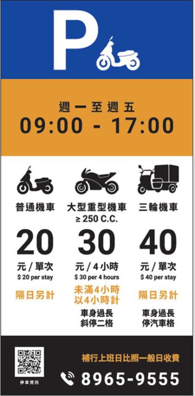 大型重機族福音！新北1萬6千餘格路邊收費機車格全面開放 同步增設354格停車位