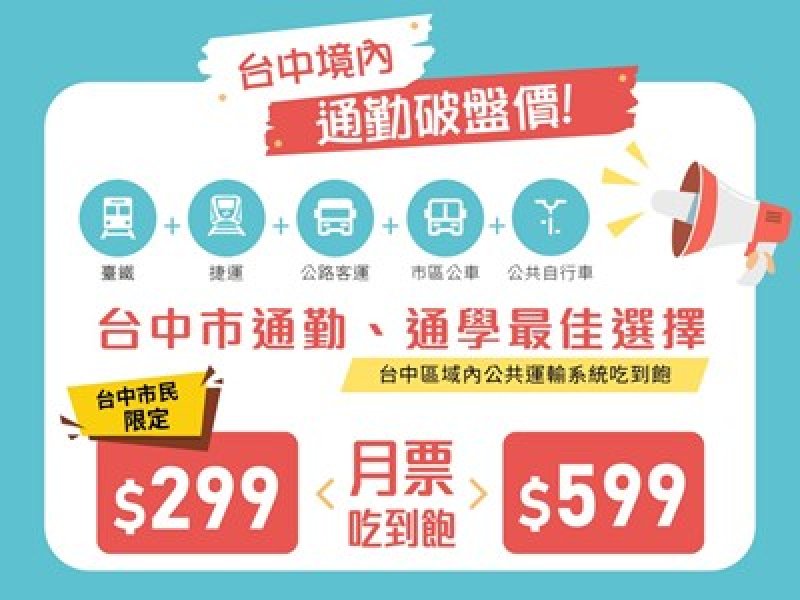 中部TPASS熱賣突破百萬張! 中市交通局：公共運輸運量最高成長25%