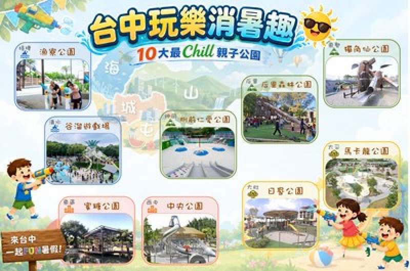 中市持續打造全台最Chill親子城市　逾250座特色公園、美樂地3.0陪孩子放電一整個暑假