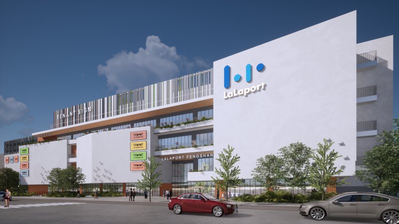 Mitsui Shopping Park LaLaport高雄模擬示意圖。高雄鳳山LaLaport預計引進270個日系與國內外品牌，打造象徵高雄的新地標，滿足市民多元生活需求，成為社區重要據點。（照片來源：日商三井不動產集團提供）