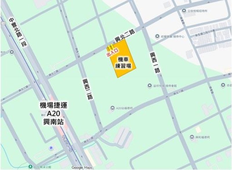 中壢區興北二路機車練習場位置 中壢區興北二路機車練習場位置