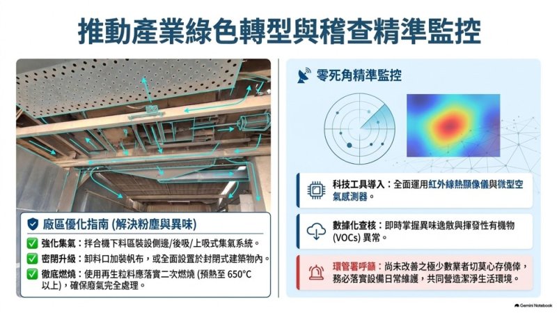 推動產業綠色轉型與稽查精準監控 推動產業綠色轉型與稽查精準監控