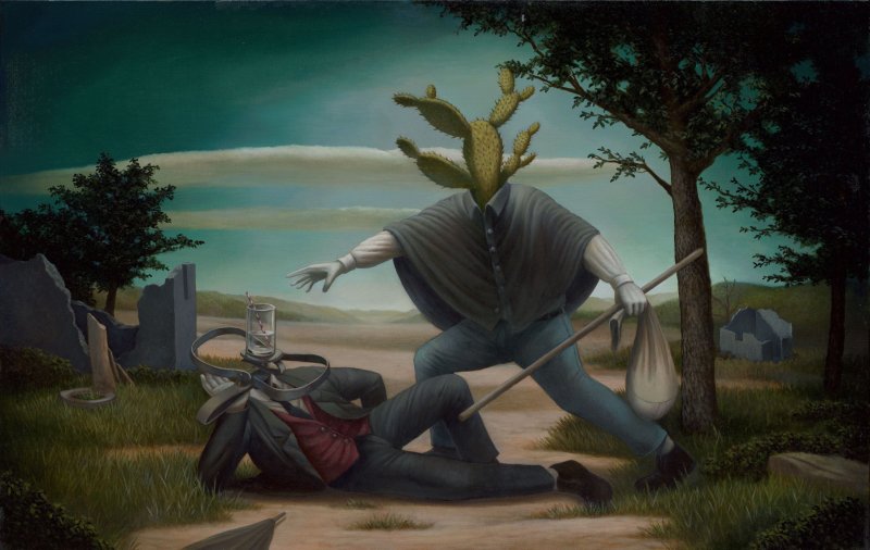 林冠捷 宿敵俱樂部-陷阱_油畫70x110cm 2024